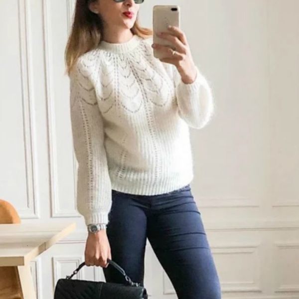 autumn woman mohair warm french clothes around the neck of sleeve breath excavate occasional sweater knitted or crocheted jwh4, White;black
autumn woman mohair warm french clothes around the neck of sleeve breath excavate occasional sweater knitted or crocheted jwh4, White;black