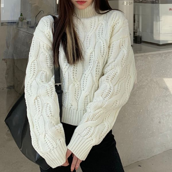2021 new 2 colors autumn winter korean style thick warm knitted sweaters womens half turtleneck sweater and pullovers (c9910) grgg, White;black
2021 new 2 colors autumn winter korean style thick warm knitted sweaters womens half turtleneck sweater and pullovers (c9910) grgg, White;black