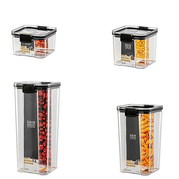 storage bottles & jars 1/2/4 pcs pet plastic containers transparent stackable dry box kitchen spaghetti noodles sealed jar
storage bottles & jars 1/2/4 pcs pet plastic containers transparent stackable dry box kitchen spaghetti noodles sealed jar