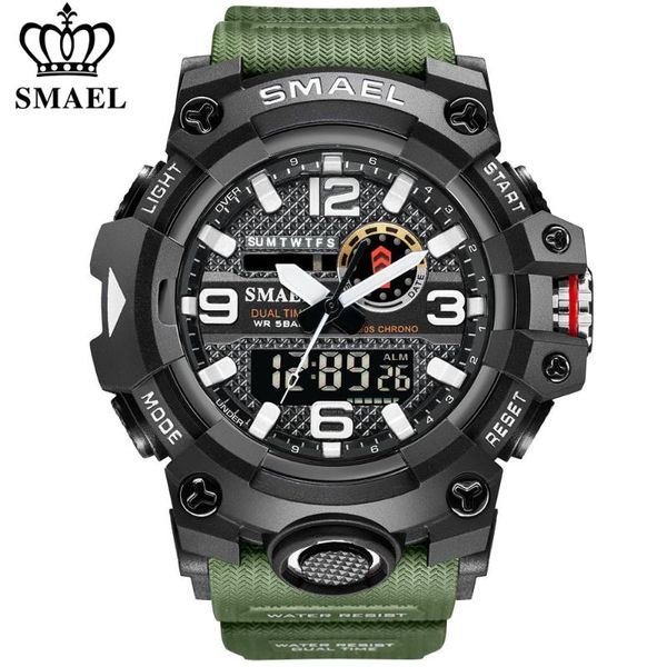 wristwatches smael sports men's watches dual time waterproof digital watch men military analog wristwatch relogio masculino, Slivery;brown
wristwatches smael sports men's watches dual time waterproof digital watch men military analog wristwatch relogio masculino, Slivery;brown