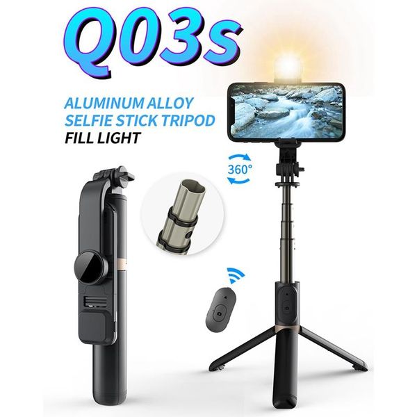 q03s bluetooth 4.0 with tripod fill light 360°rotating horizontal saluminum alloy pole bluetooth tripod selfie stick
q03s bluetooth 4.0 with tripod fill light 360°rotating horizontal saluminum alloy pole bluetooth tripod selfie stick