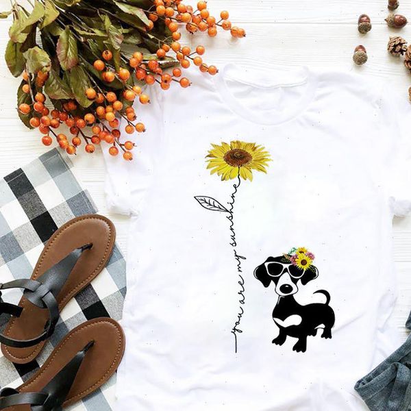 sunflower dog printing funny t shirts women clothes harajuku tumblr graphic cute summer crew neck t shirt streetwear, White
sunflower dog printing funny t shirts women clothes harajuku tumblr graphic cute summer crew neck t shirt streetwear, White