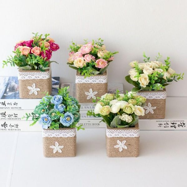 decorative flowers & wreaths realistic artificial bonsai rose chrysanthemum flower plant pot home garden party table decoration rope ar
decorative flowers & wreaths realistic artificial bonsai rose chrysanthemum flower plant pot home garden party table decoration rope ar