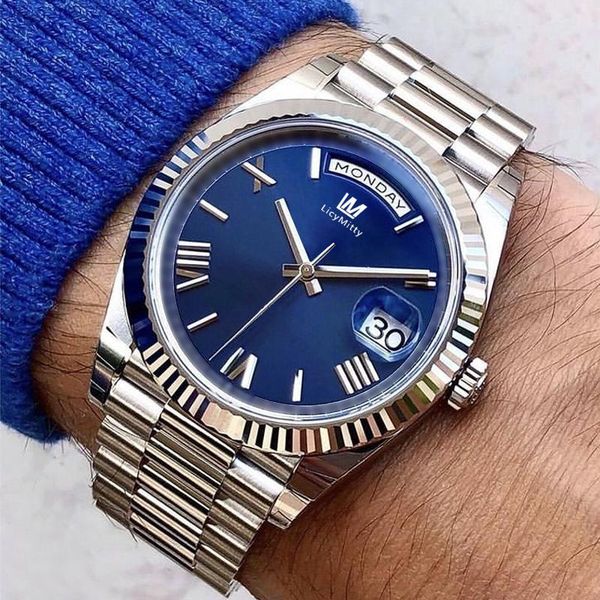 wristwatches fashion luxury day-date mens watch automatic mechanical18k gold stainless steel waterproof 30m clock man reloj hombre, Slivery;brown
wristwatches fashion luxury day-date mens watch automatic mechanical18k gold stainless steel waterproof 30m clock man reloj hombre, Slivery;brown