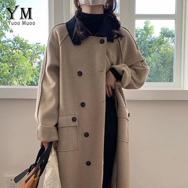 women's wool & blends yuoomuoo 2021 autumn winter women long jacket brand design double-breasted elegant cashmere coats office ladies o, Black
women's wool & blends yuoomuoo 2021 autumn winter women long jacket brand design double-breasted elegant cashmere coats office ladies o, Black