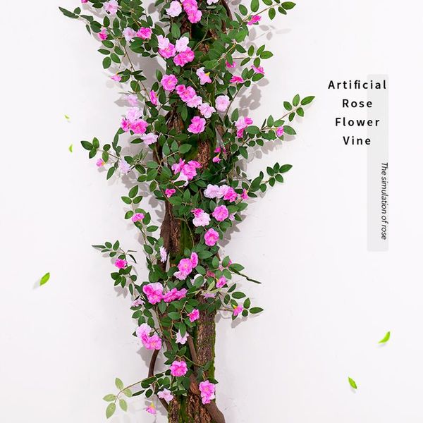 decorative flowers & wreaths 170cm silk artificial rose vine wall hanging string rattan fake plants leafs garland wedding arch home garden d
decorative flowers & wreaths 170cm silk artificial rose vine wall hanging string rattan fake plants leafs garland wedding arch home garden d