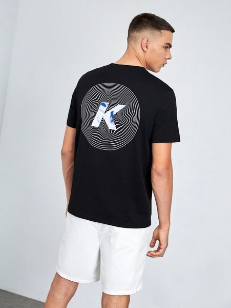 men letter graphic tee and shorts set i6qo#, Gray