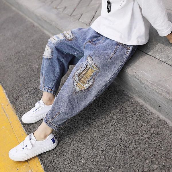 trousers 2021 autumn children fashion ripped hole jeans pants kids casual ankle-length denim for baby boy clothes 3-10t j115, Blue
trousers 2021 autumn children fashion ripped hole jeans pants kids casual ankle-length denim for baby boy clothes 3-10t j115, Blue