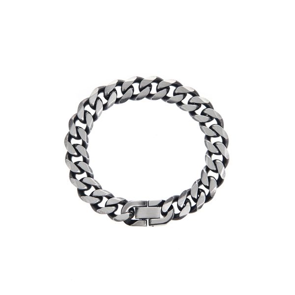 do old retro wide version cuban chain trend bracelet titanium steel personality hip hop men and women simple fashion jewelry, Black
do old retro wide version cuban chain trend bracelet titanium steel personality hip hop men and women simple fashion jewelry, Black