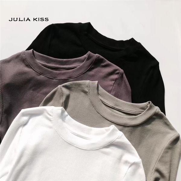 women crew neck ribbed long sleeve slim fit t-shirt for size xs/s 210315, White
women crew neck ribbed long sleeve slim fit t-shirt for size xs/s 210315, White