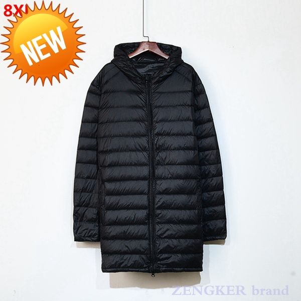 large size mid-length lightweight men's hooded down jacket middle-aged large winter 6xl 7xl 8xl, Black
large size mid-length lightweight men's hooded down jacket middle-aged large winter 6xl 7xl 8xl, Black