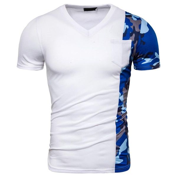 men's t-shirts t-shirt fashion stitching cotton breathable short-sleeved fitness tight shirt, White;black
men's t-shirts t-shirt fashion stitching cotton breathable short-sleeved fitness tight shirt, White;black
