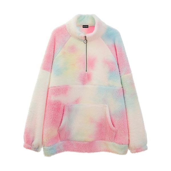 women's hoodies & sweatshirts casual furry tie dye plus size hoodie women plush long sleeve fashion fleece loose pullover autumn winter, Black
women's hoodies & sweatshirts casual furry tie dye plus size hoodie women plush long sleeve fashion fleece loose pullover autumn winter, Black