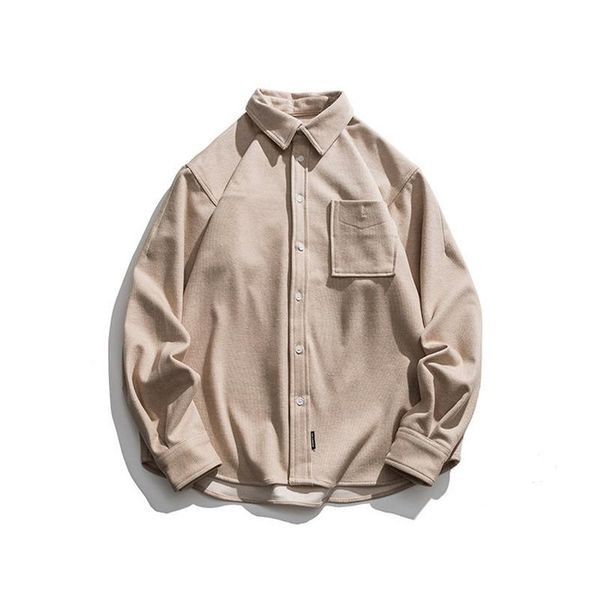 men's casual shirts men clothing 2021 fall shirt pure color simple basic style pocket decoration retro workwear trend, White;black
men's casual shirts men clothing 2021 fall shirt pure color simple basic style pocket decoration retro workwear trend, White;black