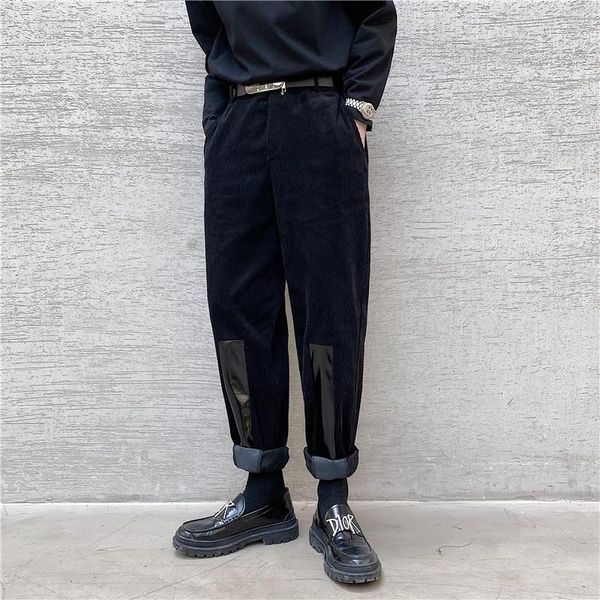 new male japan korea streetwear vintage black white pant trousers men corduroy splice casual straight pants
new male japan korea streetwear vintage black white pant trousers men corduroy splice casual straight pants