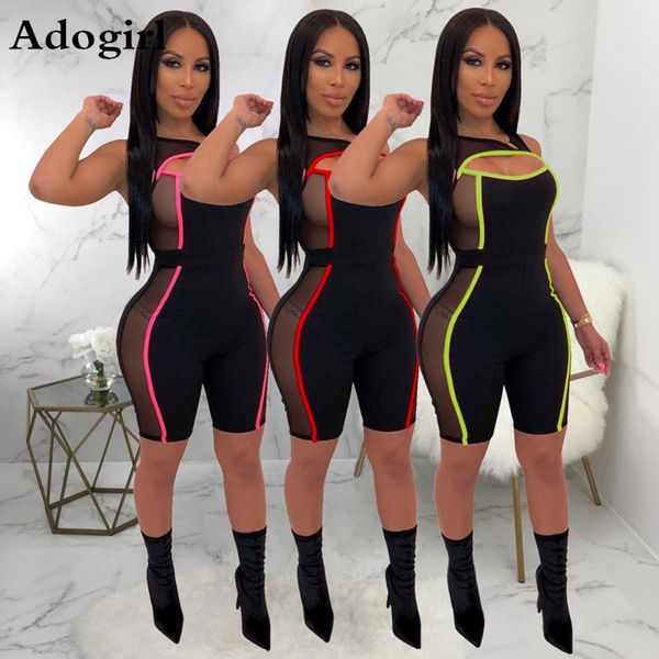 women's jumpsuits & rompers fluorescent color sheer mesh patchwork jumpsuit cut out sleeveless fashion bodycon romper cycle playsuits, Black;white
women's jumpsuits & rompers fluorescent color sheer mesh patchwork jumpsuit cut out sleeveless fashion bodycon romper cycle playsuits, Black;white