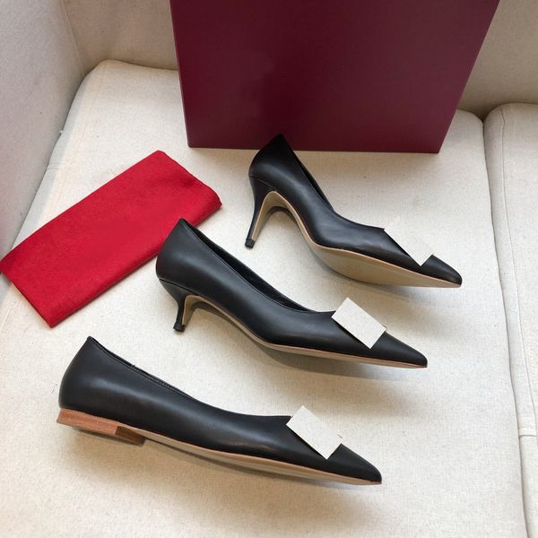 womens fashion spring and summer new middle heel flat heel baotou pointed metal buckle leather single shoes formal shoes, Black
womens fashion spring and summer new middle heel flat heel baotou pointed metal buckle leather single shoes formal shoes, Black