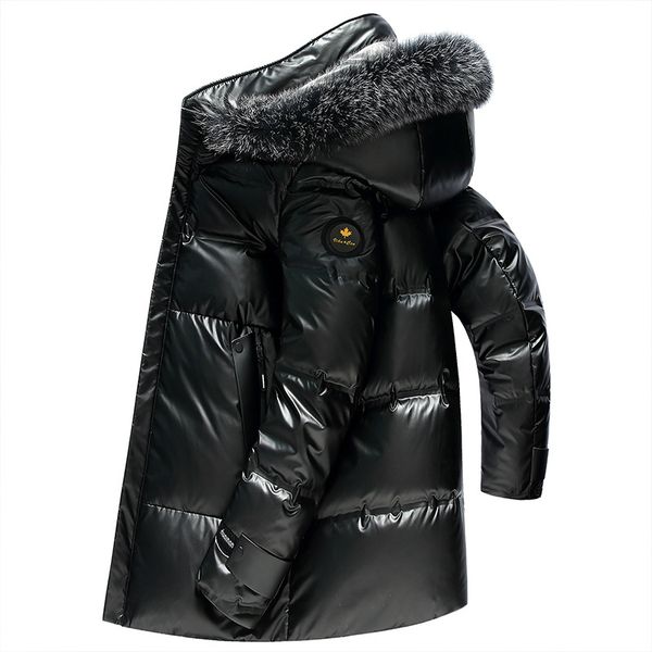 brand 90% white duck down jacket mens thickened fox fur hooded fashion shiny down coats male outwear winter jacket, Black
brand 90% white duck down jacket mens thickened fox fur hooded fashion shiny down coats male outwear winter jacket, Black