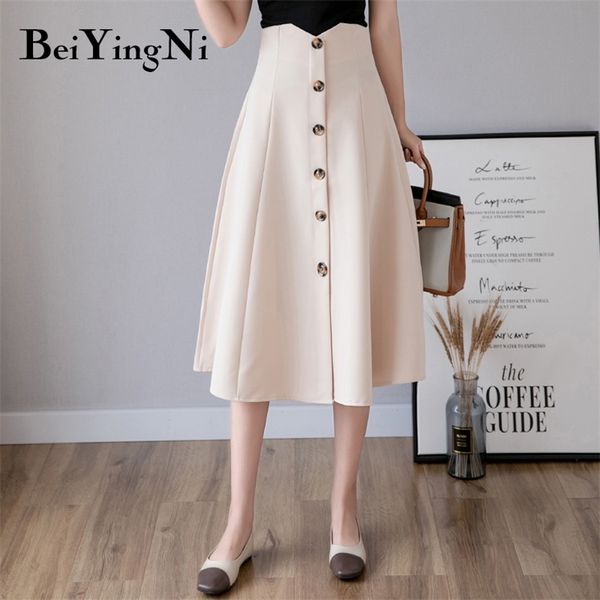 beiyingni high waist elegant swing a line skirt women solid color black work wear office ladies skirts single-breasted vintage 210315
beiyingni high waist elegant swing a line skirt women solid color black work wear office ladies skirts single-breasted vintage 210315