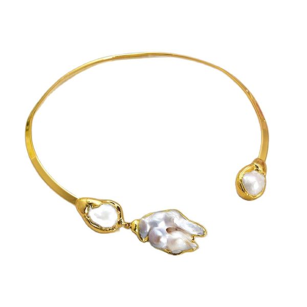 guaiguai jewelry white keshi pearl yellow gold color plated choker necklace for women real gems stone lady fashion jewellery, Silver
guaiguai jewelry white keshi pearl yellow gold color plated choker necklace for women real gems stone lady fashion jewellery, Silver