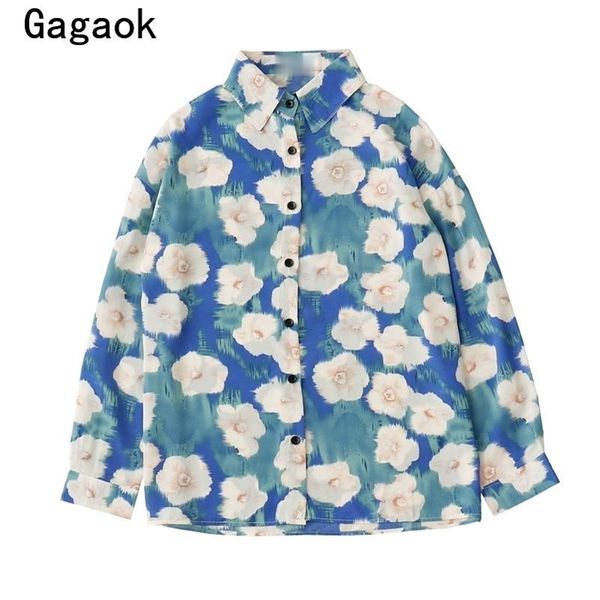 women shirts spring autumn chiffon print lapel mujer loose casual harajuku wild fashion korean blouses 210531, White
women shirts spring autumn chiffon print lapel mujer loose casual harajuku wild fashion korean blouses 210531, White