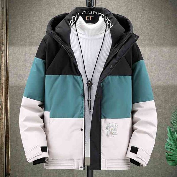 thicken warm men's down jacket hooded parka coats men winter outwear casual patchwork down coat fashion puffer jacket 3xl 210913, Black
thicken warm men's down jacket hooded parka coats men winter outwear casual patchwork down coat fashion puffer jacket 3xl 210913, Black