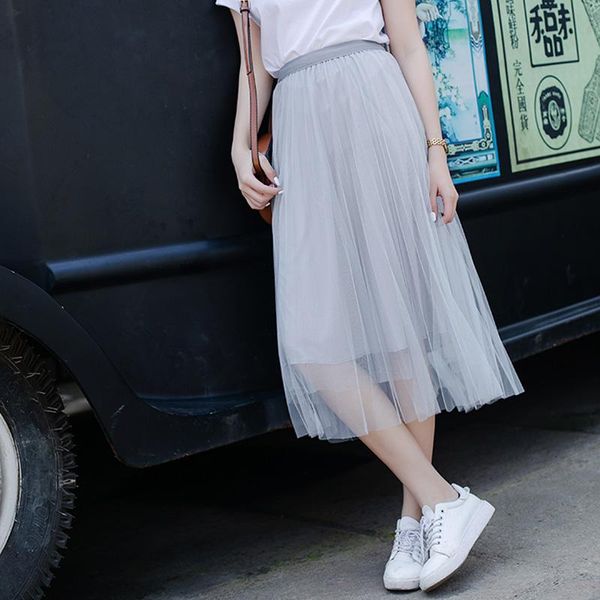 skirts women summer high waist medium and long section mesh pleated 2021 style chiffon skirt plus size jupe, Black
skirts women summer high waist medium and long section mesh pleated 2021 style chiffon skirt plus size jupe, Black