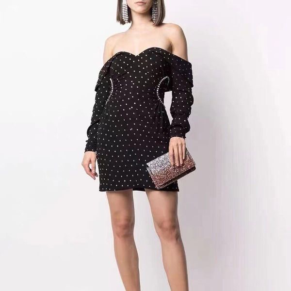 casual dresses ladies party dress fashion one shoulder diamond black long sleeve v neck slim pack hip mini 2021 spring, Black;gray
casual dresses ladies party dress fashion one shoulder diamond black long sleeve v neck slim pack hip mini 2021 spring, Black;gray