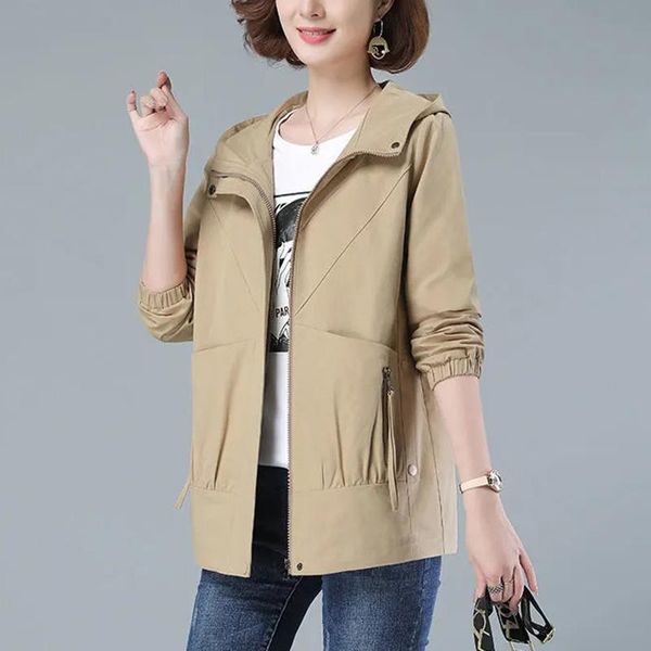 women's jackets women coat spring autumn solid hooded outerwear plus size 4xl middle-aged female windbreakers casual basic coats, Black;brown
women's jackets women coat spring autumn solid hooded outerwear plus size 4xl middle-aged female windbreakers casual basic coats, Black;brown