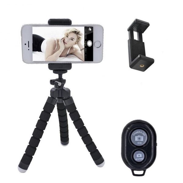 tripods phone tripod holder flexible sponge ocs stand mount or bluetooth remote shutter selfie stick self-timer bracket
tripods phone tripod holder flexible sponge ocs stand mount or bluetooth remote shutter selfie stick self-timer bracket