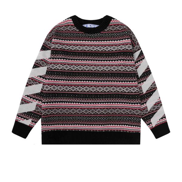 autumn and winter new off hshake arrow pattern men's women's same knitted sweater batch, Black
autumn and winter new off hshake arrow pattern men's women's same knitted sweater batch, Black