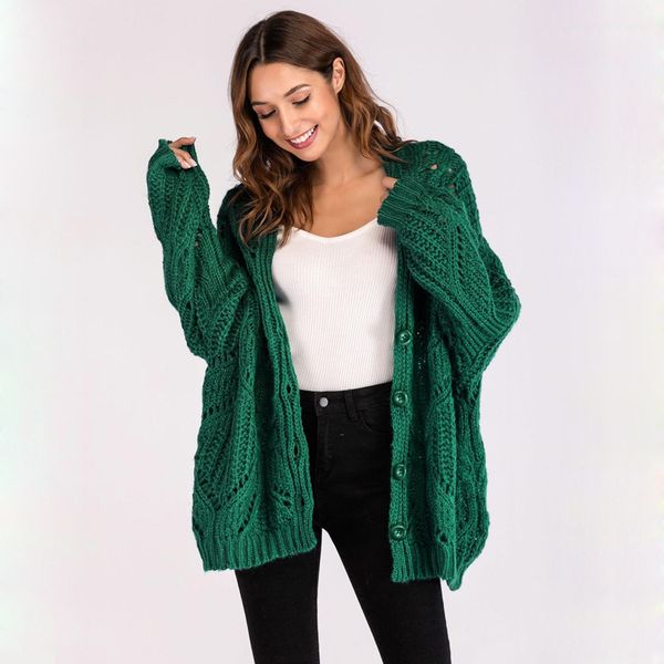 2021 new women hollow out cardigan sweaters autumn casual long sleeve button oversize coats winter solid female knit cardigans lli3, White;black
2021 new women hollow out cardigan sweaters autumn casual long sleeve button oversize coats winter solid female knit cardigans lli3, White;black