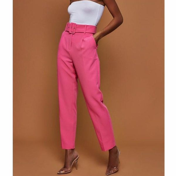women's pants & capris 2021 office lady high waist belted straight elegant solid color suit for women bc749, Black;white
women's pants & capris 2021 office lady high waist belted straight elegant solid color suit for women bc749, Black;white