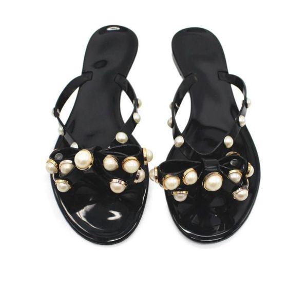 slippers summer bow pearl female crystal jelly non-slip beach shoes herringbone sandals, Black
slippers summer bow pearl female crystal jelly non-slip beach shoes herringbone sandals, Black
