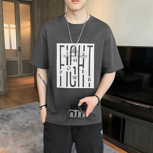 cotton t-shirt men's 2021 summer trend loose half sleeve short t-shirt men's korean version, White;black
cotton t-shirt men's 2021 summer trend loose half sleeve short t-shirt men's korean version, White;black