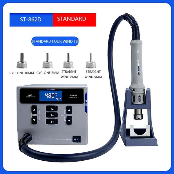 professional heat guns automatic air gun st-862d intelligent digital display 110v/220v/1000w pcb chip repair and desoldering station
professional heat guns automatic air gun st-862d intelligent digital display 110v/220v/1000w pcb chip repair and desoldering station