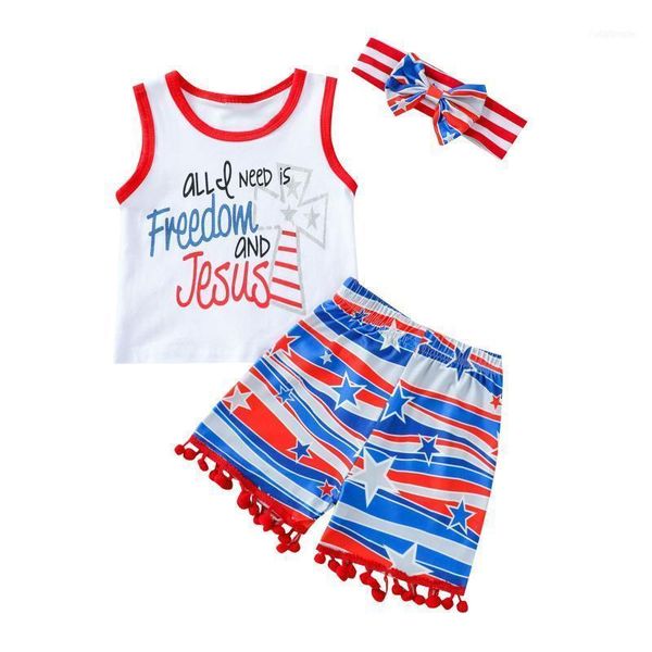 clothing sets 3pcs set kids baby girl sleeveless vest tassel ball shorts buttom headband holiday11, White
clothing sets 3pcs set kids baby girl sleeveless vest tassel ball shorts buttom headband holiday11, White