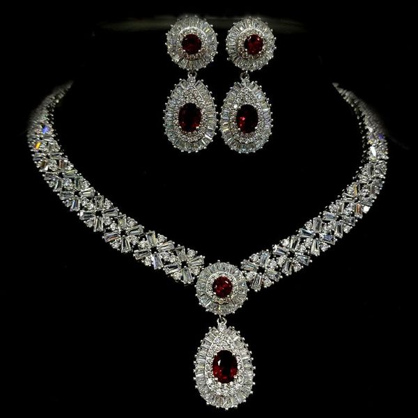 african cz beads big red green blue cubic zirconia luxury women jewelry sets for evening party, Silver
african cz beads big red green blue cubic zirconia luxury women jewelry sets for evening party, Silver