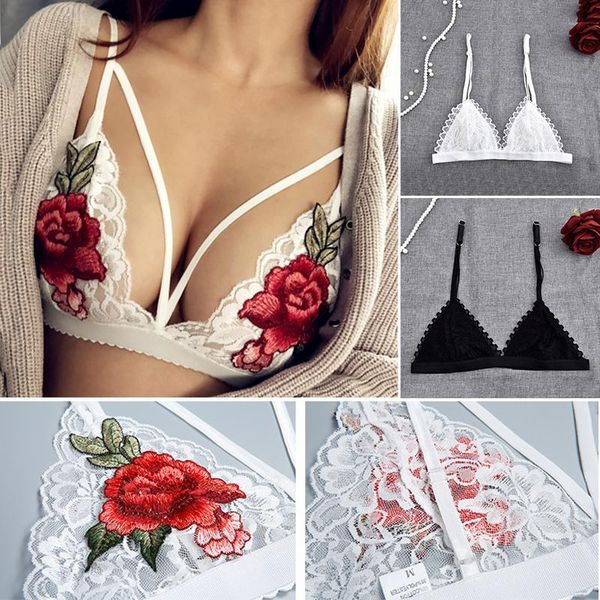 bras comfortable unpadded lace bralette bra intimates brassiere for women floral wire thin summer lingerie underwear, Red;black
bras comfortable unpadded lace bralette bra intimates brassiere for women floral wire thin summer lingerie underwear, Red;black