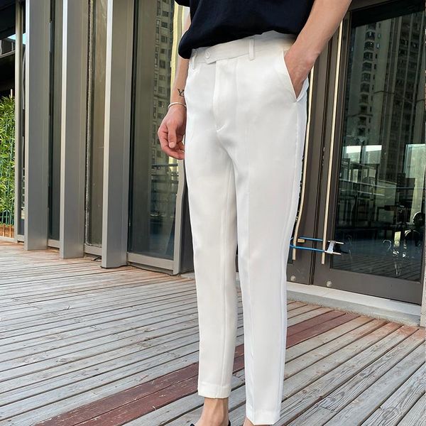 men's suits & blazers korean slim youth handsome suit pants nine points casual non-iron 9 men, White;black
men's suits & blazers korean slim youth handsome suit pants nine points casual non-iron 9 men, White;black
