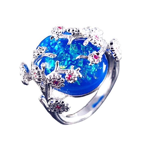 wedding rings gorgeous cz women's engagement ring retro flower eye-catching blue, white zircon jewelry, Slivery;golden
wedding rings gorgeous cz women's engagement ring retro flower eye-catching blue, white zircon jewelry, Slivery;golden
