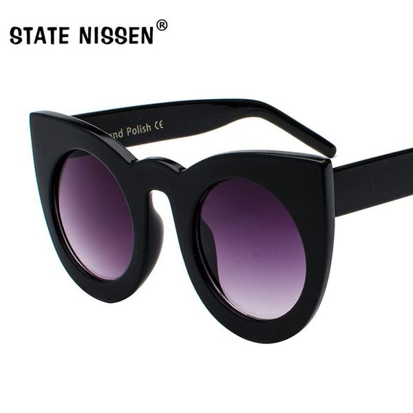 sunglasses state nissen retro thick frame cat eye women fashion brand designer mirror lens sun glasses for female, White;black
sunglasses state nissen retro thick frame cat eye women fashion brand designer mirror lens sun glasses for female, White;black