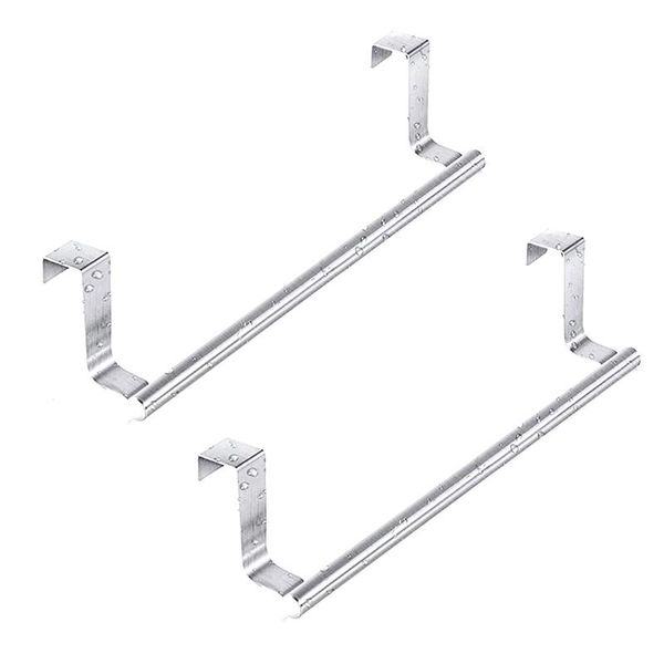 2 pcs stainless steel over door towel rack, bar holders fit for cabinet cupboard doors to hold hand and dish towels
2 pcs stainless steel over door towel rack, bar holders fit for cabinet cupboard doors to hold hand and dish towels