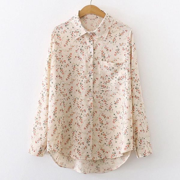 women's blouses & shirts 40# women print long sleeve pocket lapel casual button shirt plus size turn-down collar cloth, White
women's blouses & shirts 40# women print long sleeve pocket lapel casual button shirt plus size turn-down collar cloth, White