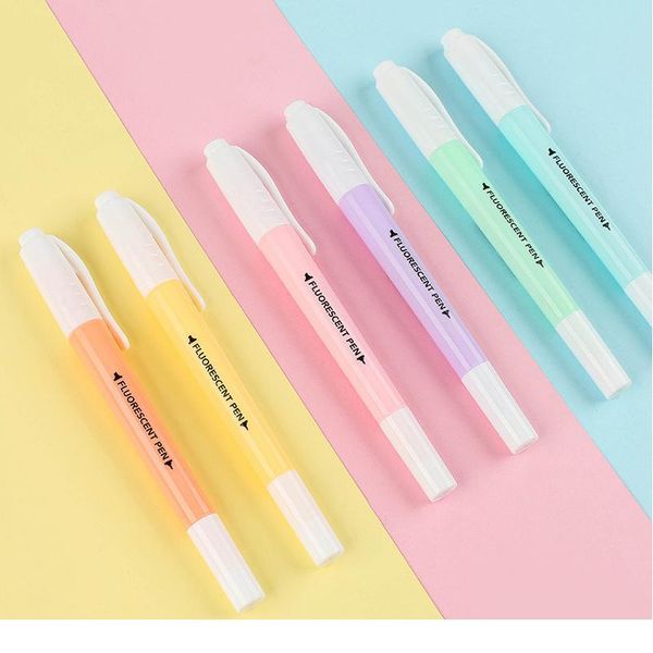 6pcs/set cute candy color highlighter pen stationery double headed fluorescent marker pen mark pen office school jllltk
6pcs/set cute candy color highlighter pen stationery double headed fluorescent marker pen mark pen office school jllltk