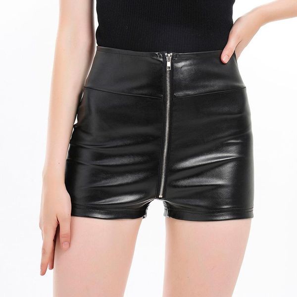 2021 spring autumn bottom female leather shorts zipper high waist short femme women mashorts shorts, White;black
2021 spring autumn bottom female leather shorts zipper high waist short femme women mashorts shorts, White;black