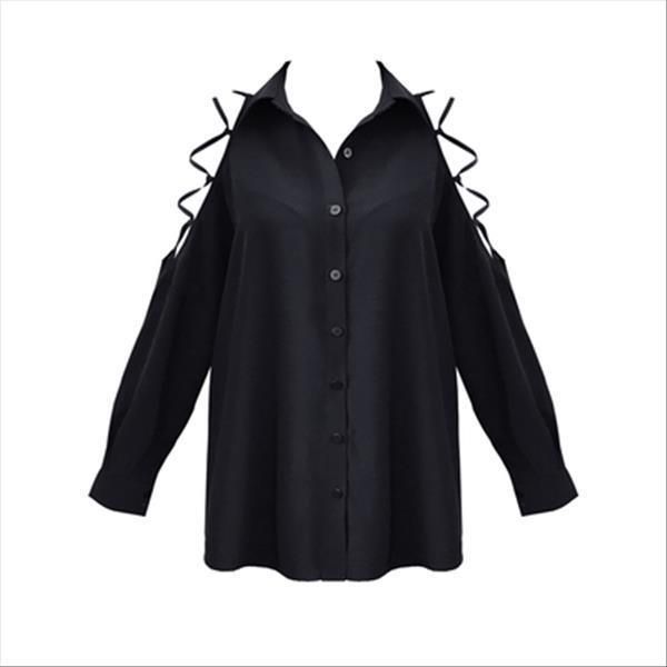 ruibbit gothic punk women off shoulder lace up crop black blouse female black loose v collar cool girl punk rock, White
ruibbit gothic punk women off shoulder lace up crop black blouse female black loose v collar cool girl punk rock, White
