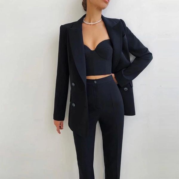 women's two piece pants fashion black//white women suits for wedding/prom/dinner evening party gowns 3 pieces lady jacket+vest+pants se
women's two piece pants fashion black//white women suits for wedding/prom/dinner evening party gowns 3 pieces lady jacket+vest+pants se