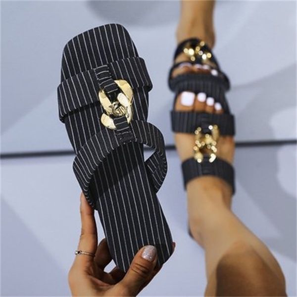 70% off wholesale sandals flip-flops summer new slippers sandals striped metal buckle flat casual women, Black
70% off wholesale sandals flip-flops summer new slippers sandals striped metal buckle flat casual women, Black