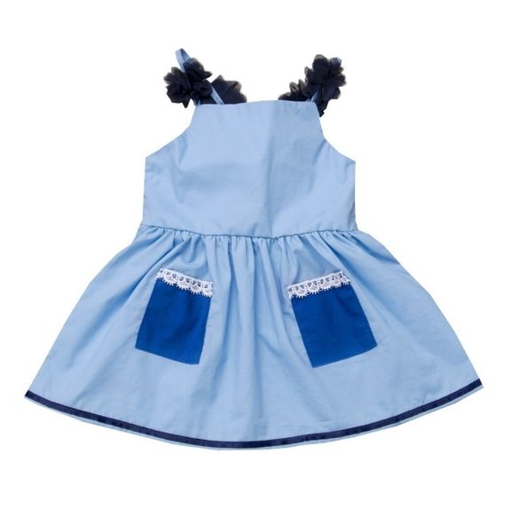 summer dress with lace pleated girls suspender princess dresses sleeveless denim blue skirt designers casual clothing hh230w96, Red;yellow
summer dress with lace pleated girls suspender princess dresses sleeveless denim blue skirt designers casual clothing hh230w96, Red;yellow
